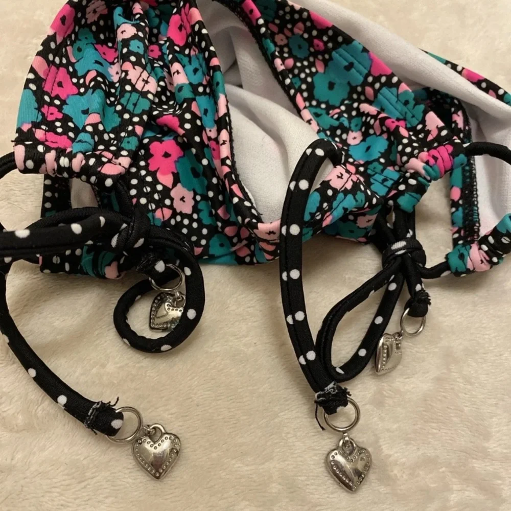 SHEIN Black and Floral Bikini Set